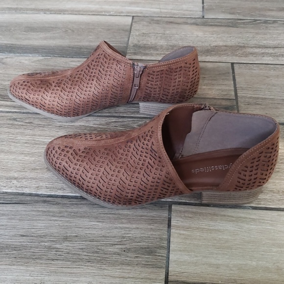 Brown Woven Ankle Boots - BRAND NEW - Picture 2 of 4